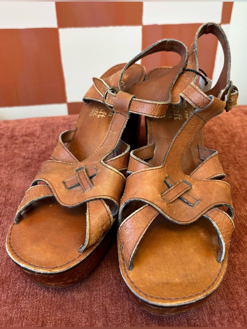 1970’s Platform Sandals: Genuine Leather